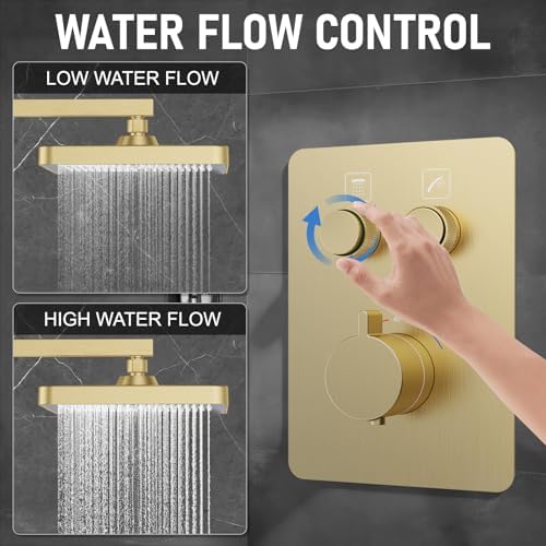 Thermostatic Shower System 13-Inch Rainfall