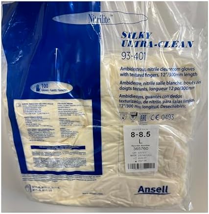 Nitrile White Gloves Large 8-85 100 Pack Powder Free