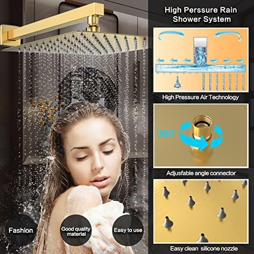 Luxury 12-inch Rain shower with Weber spray for Bathroom