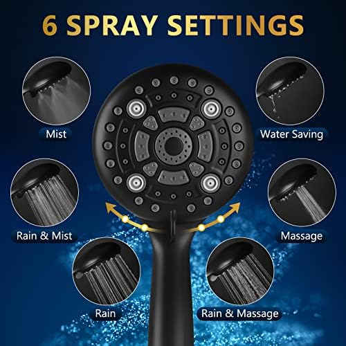 6 Spray Modes Handheld Shower Head Set