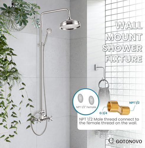 Wall-Mounted Adjustable Wall Shower System by GotOnovo