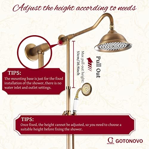 Premium 3-in-1 antique Brass Shower Faucet Set