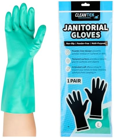 Restaurantware Clean Tek Pro 10-Pair Large Nitrile Cleaning Gloves