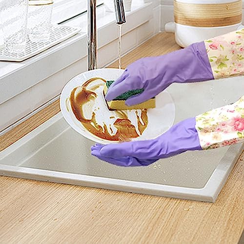 Premium Reusable Kitchen Gloves - Non-Latex Medium Size3 Pairs