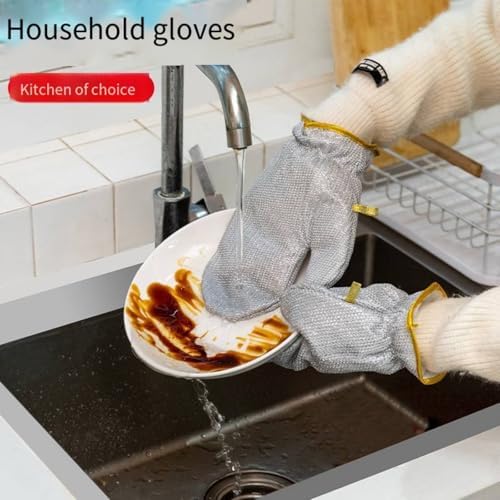 Wire Dishwashing Gloves for Kitchen Cleaning
