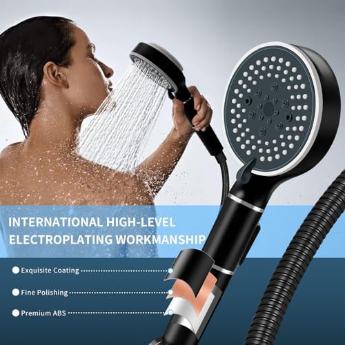 Deuanb High Pressure Detachable Handheld Shower Head 6-Mode 59 Hose