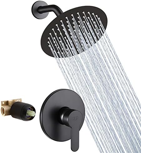 Versatile Matte Black Shower Faucet Set