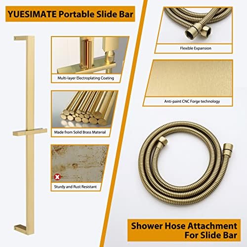 YUESIMATE Brass Shower Slide Bar Calculator