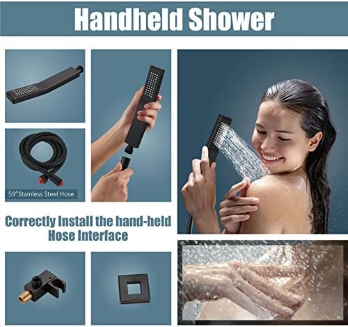Aolemi Oil-Rubbed Bronze 12-Inch Wall-Mounted Shower System