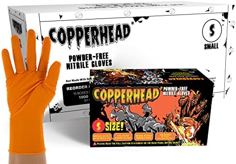 Copperhead HD Orange Nitrile Gloves