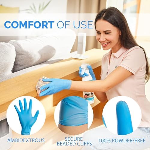100-Piece Touch Sensitivity Nitrile Gloves Latex-FreeMedical Food Grade3MILDiscreet Design
