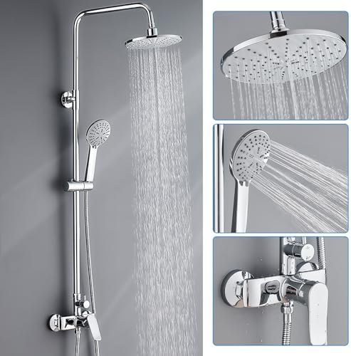 Delura Handheld Shower System with 5 Spray Modes