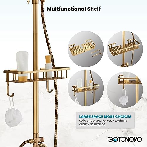 gotonovo Exposed Bathroom Faucet Dual Shower System
