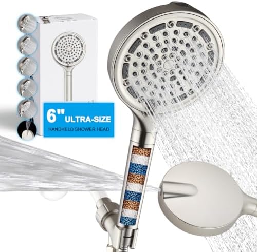 CyberWater 6 Inch Filtered Handheld Showerhead