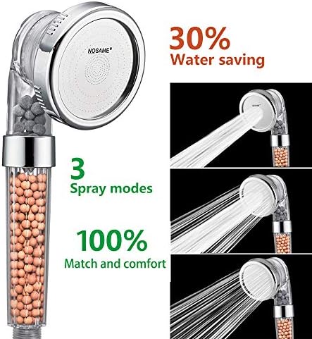 Nosame 3-Mode Handheld Showerhead with High Pressure and Water Saving