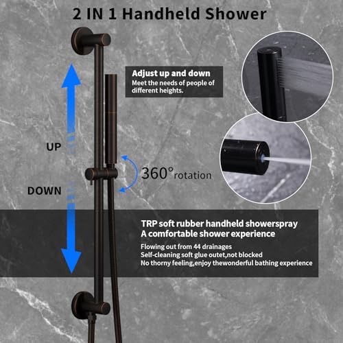 Thermostatic Shower System with Push Button Faucet Set