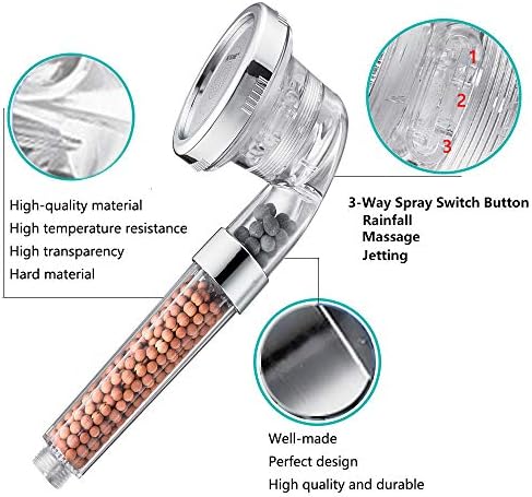 Nosame 3-Mode Handheld Showerhead with High Pressure and Water Saving