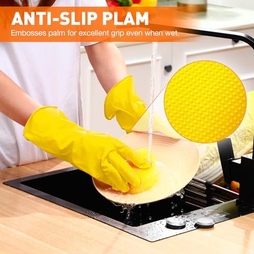 AmazonBasics 30 Pair Reusable Kitchen Rubber Gloves