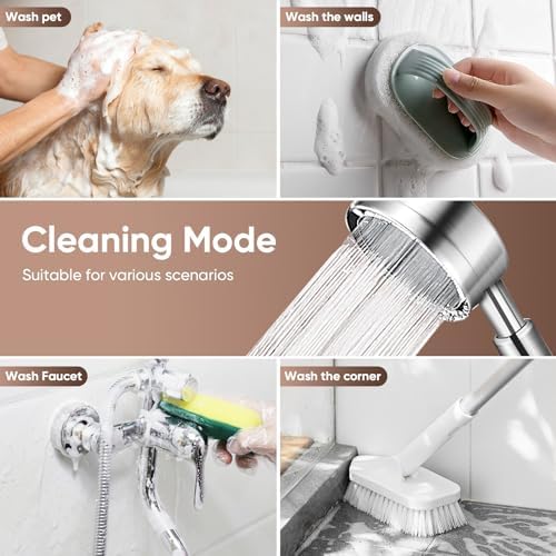 GOXIUHANStainless Steel Handheld Shower Head Set with 59 Hose and Noise Reduction Technology