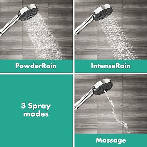 Hansgrohe Pulsify S - Motion-Activated Triple Spray QuickClean Design Flow Pulsating Massage Chrome