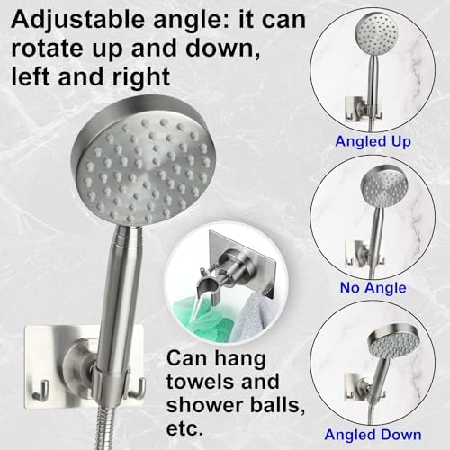High-Quality All-Metal Handheld Shower Head Extra Long hoseADA-Compliant Easy Setup