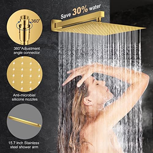 JOMEOO 10-inch Gold Series - 3-in-1 Faucet Set