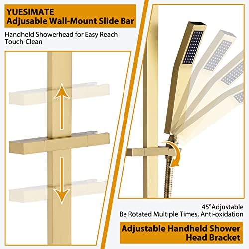 YUESIMATE Brass Shower Slide Bar Calculator