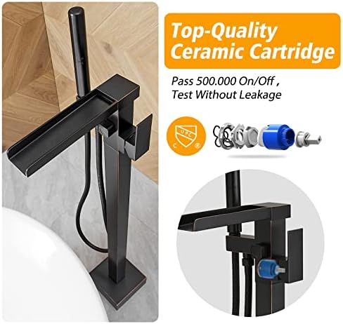 Freestanding Bathtub Faucet with Oil Rubbed Bronze Finish