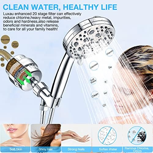 Luxau Filtered Shower Head Combo