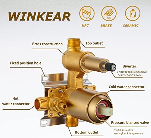 Solids Brass Roman Faucet Brushed Gold Perfect for Bathrooms
