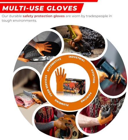 Copperhead HD Orange Nitrile Gloves