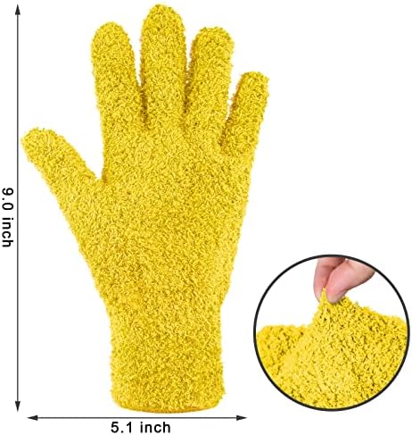 Bencailor 6-Pair Microfiber Dusting Gloves