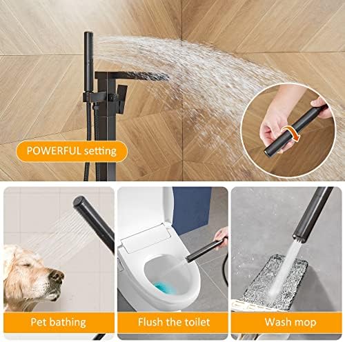 Freestanding Bathtub Faucet with Oil Rubbed Bronze Finish