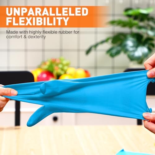 AmazonBasics 30 Pair Reusable Kitchen Rubber Gloves