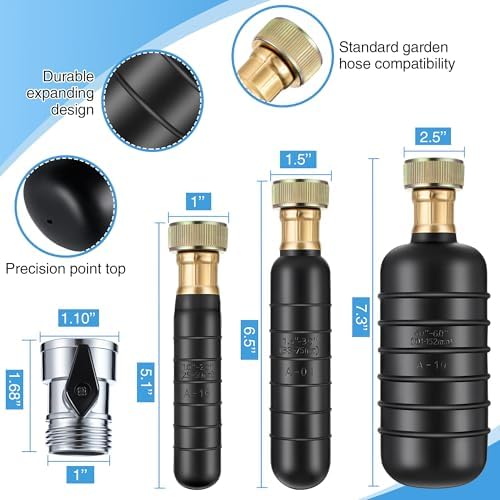 Enhanced 3-Piece Drain Cleaner Bladder Set