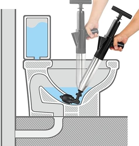 120 PSI Stainless Steel Toilet Plunger with Real-Time Barometer