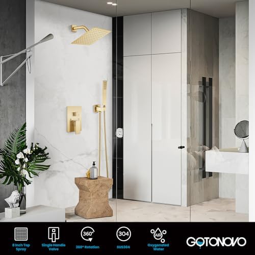 Luxurious 8-Inch Rainfall Bathroom System - Effortless Relaxation