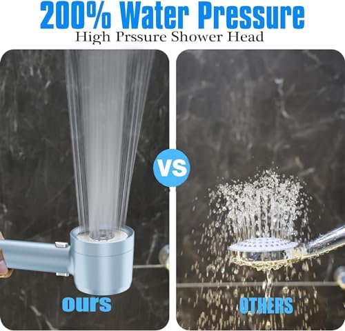 Long Lasting High Pressure Handheld Shower Head Blue
