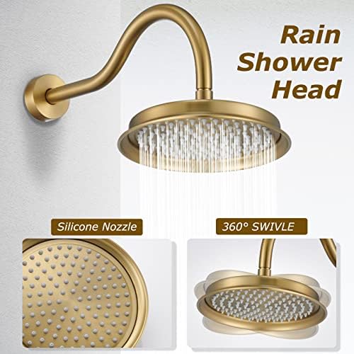 Solids Brass Roman Faucet Brushed Gold Perfect for Bathrooms