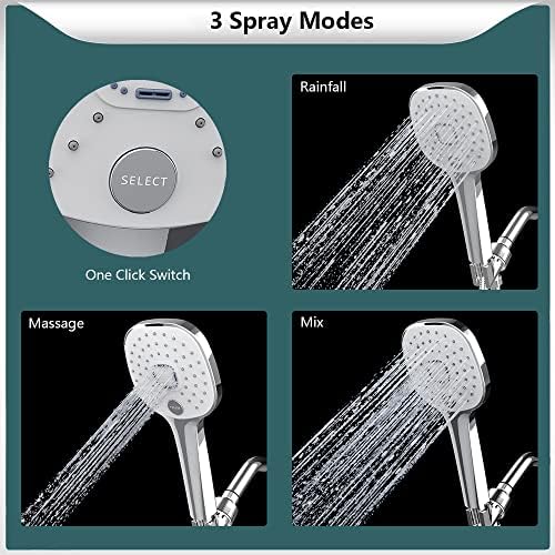 High Pressure Handheld Shower Head with 3 Spray Modes