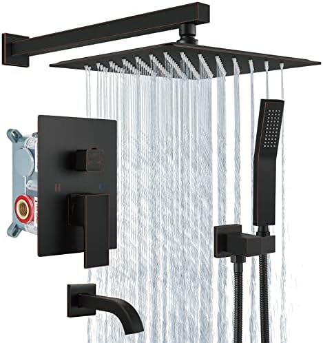 Aolemi 10 Inch Oil Rubbed Bronze Shower Head Combo Set 1