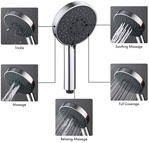 KES 5-Function Handheld Shower Head Polished Finish Durable Stylish and Functional