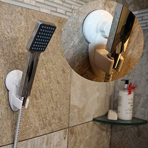 Non-Rotating Handled Shower Bracket with Suction Cup Mount - No Drilling Required