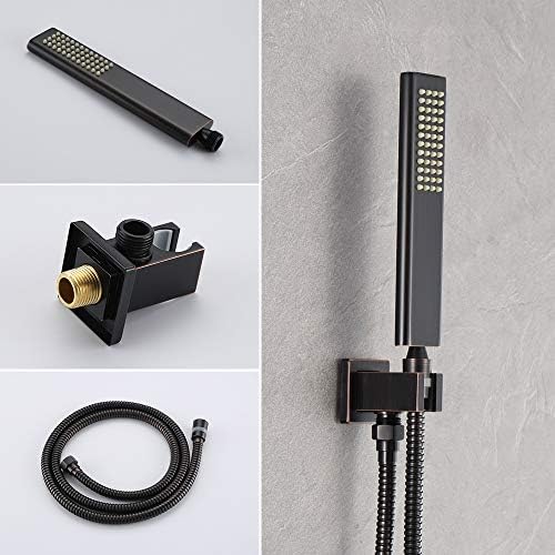 Iriber Oil Rubbed Bronze 12-inch Square Rain Showers Complete Faucet System