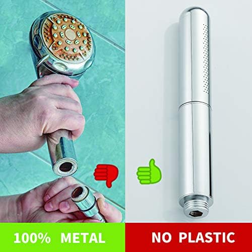 Handheld Shower Head With Extra Long Hose And Wall Mounted Holder Chrome Finish