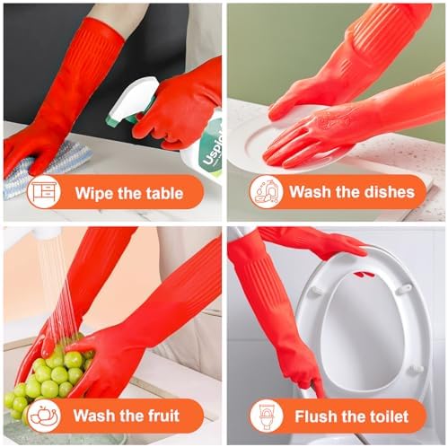 North Tower Rubber Kitchen Cleaning Gloves