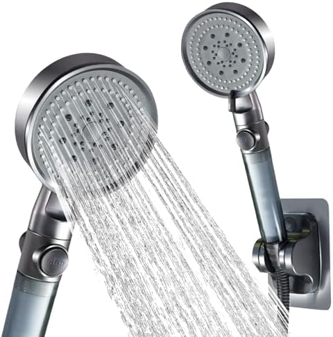 High Pressure Shower Head with Mist Mode 5 Spray Configure 59 Extendable Hose