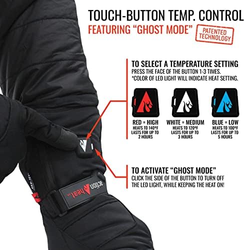 ActionHeat Battery Heated Gloves for Men with 3 Heat Settings