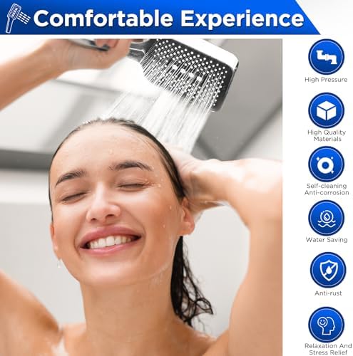 Adjustable Handheld Shower Head with 3 Modes