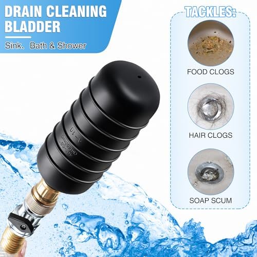 Enhanced 3-Piece Drain Cleaner Bladder Set